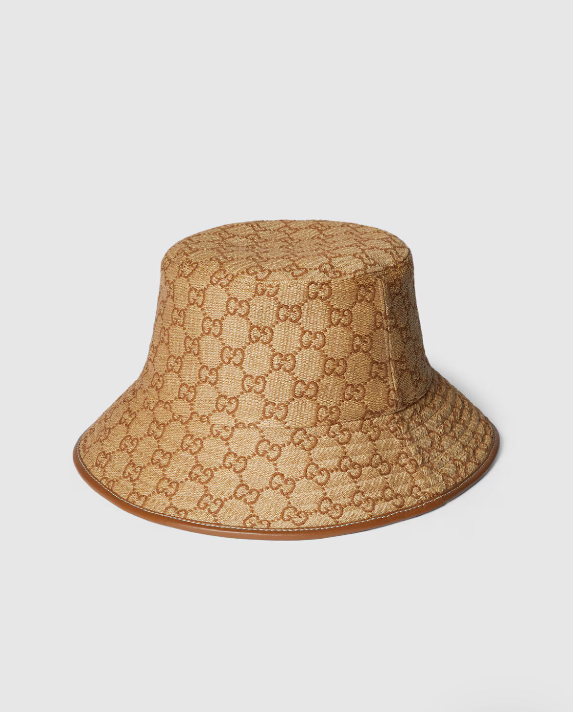 Chapeau seau en paille GG