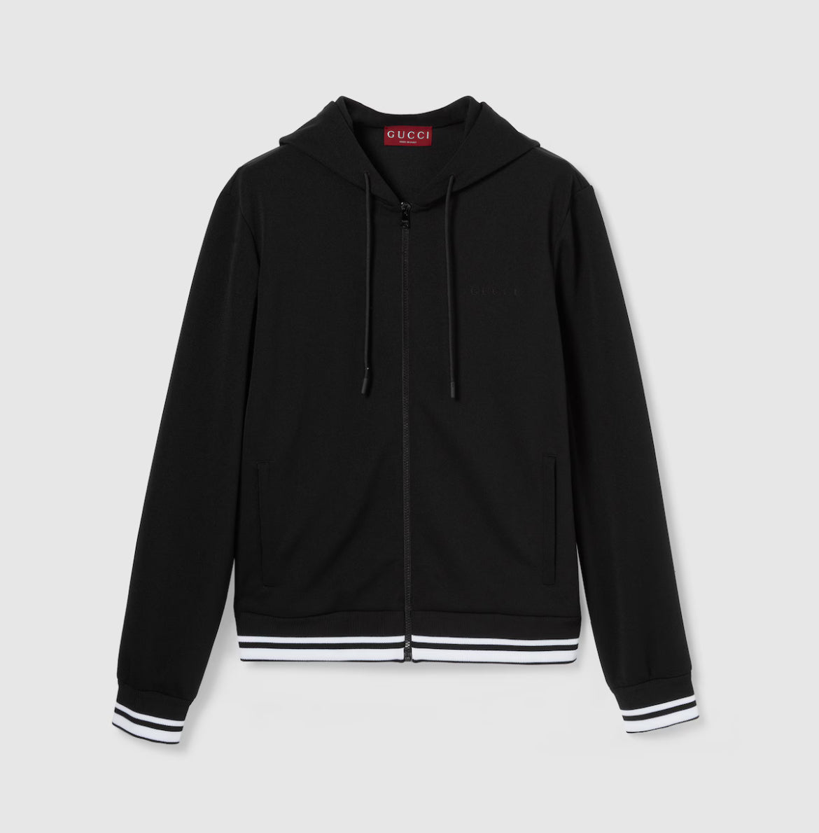 Veste zippée à capuche en jersey