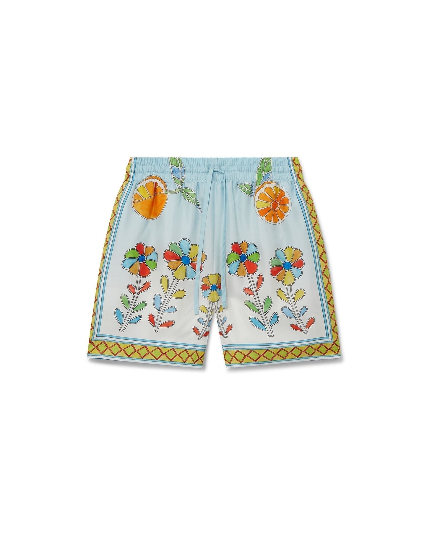 Yoruba Flowers Silk Shorts