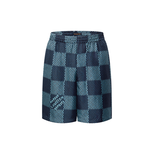 Short Damier en soie