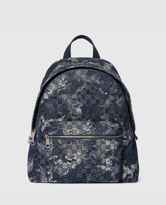 Sac à dos en denim GG grand format