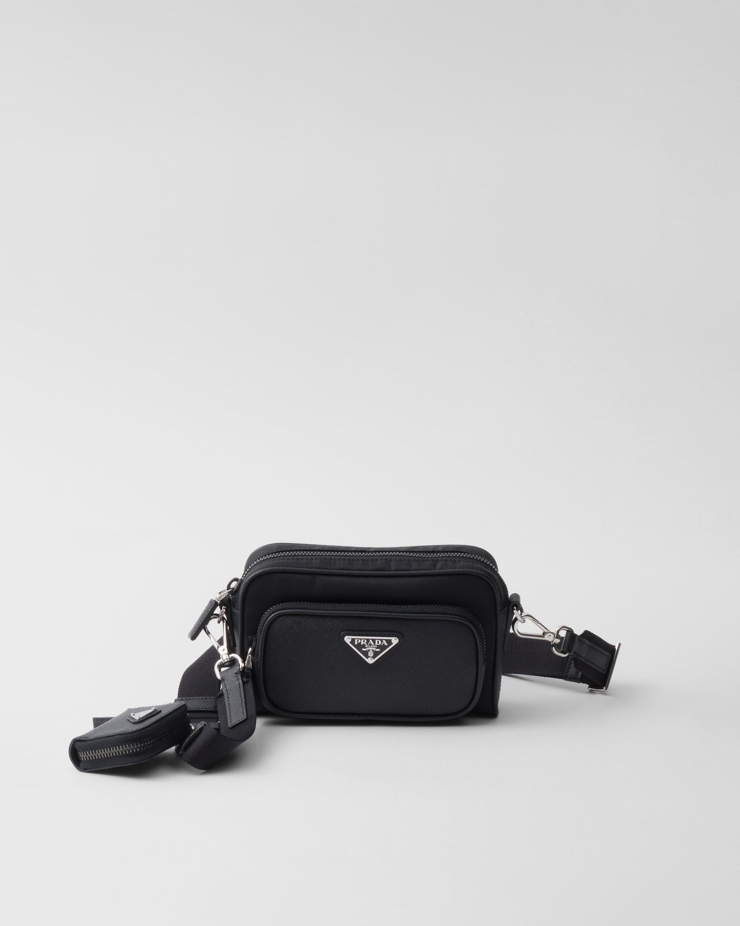 Sac porté épaule en Re-Nylon et cuir Saffiano