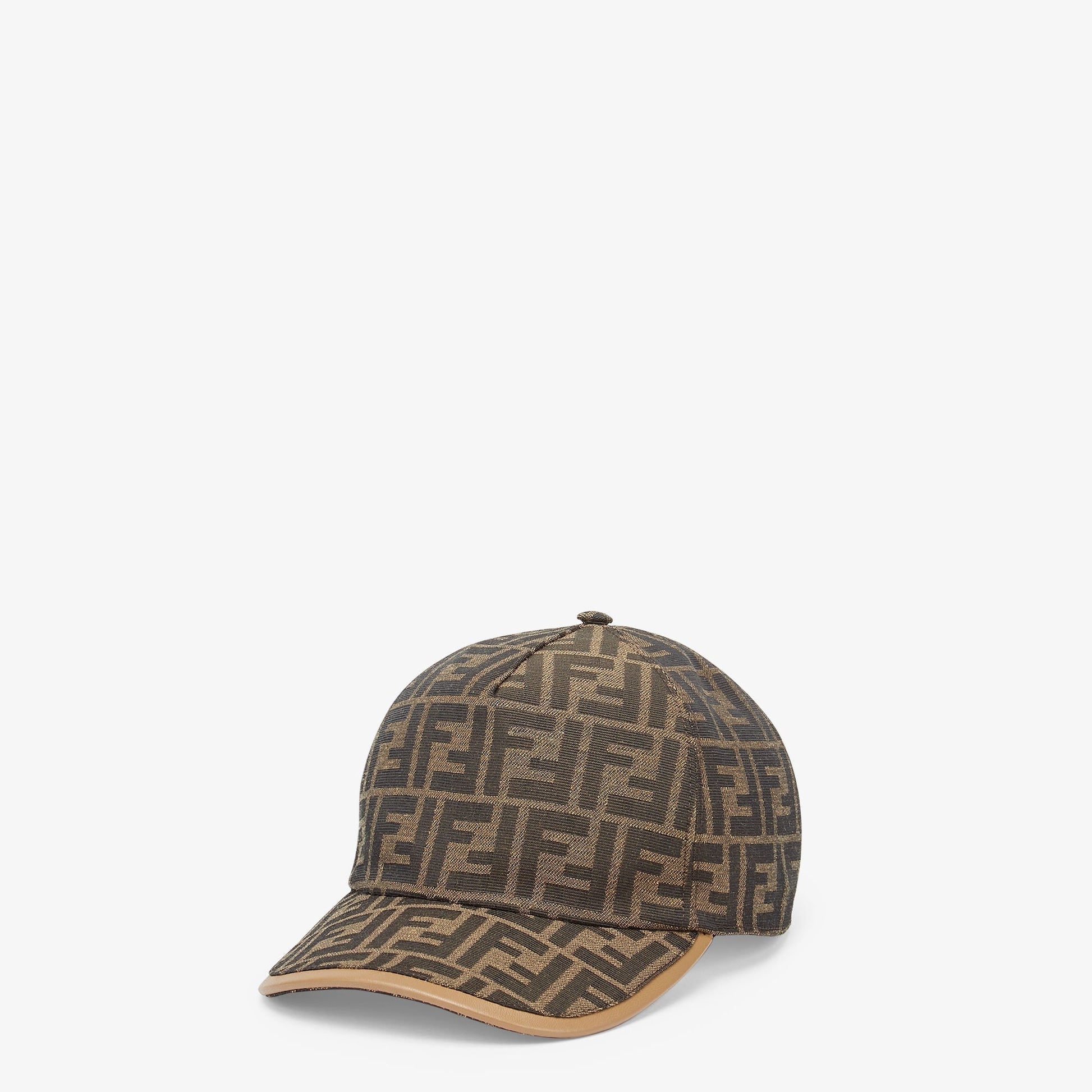 Casquette de baseball en tissu jacquard FF brun