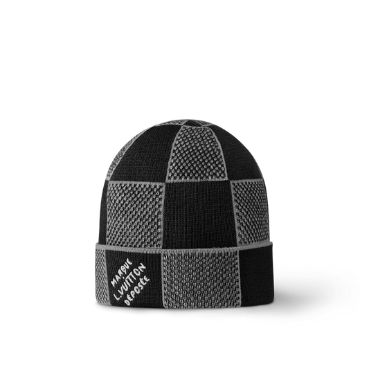 Bonnet et Écharpe Damier Heritage Noir
