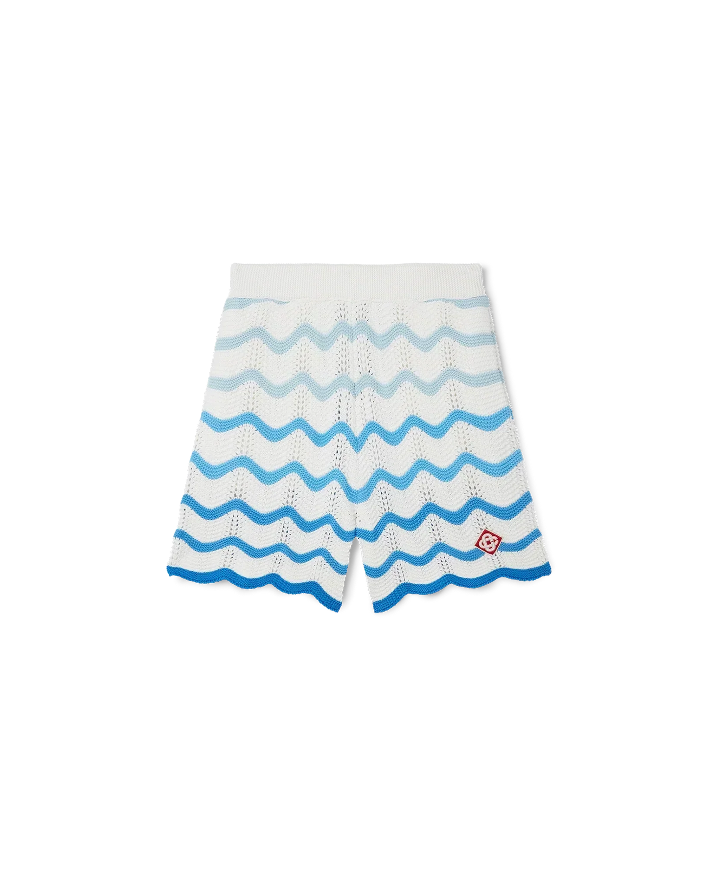 Wavy Gradient Crochet Shorts