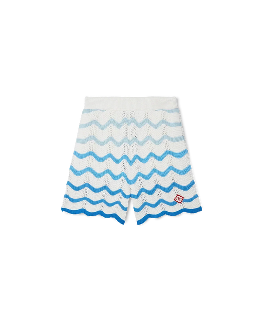 Wavy Gradient Crochet Shorts