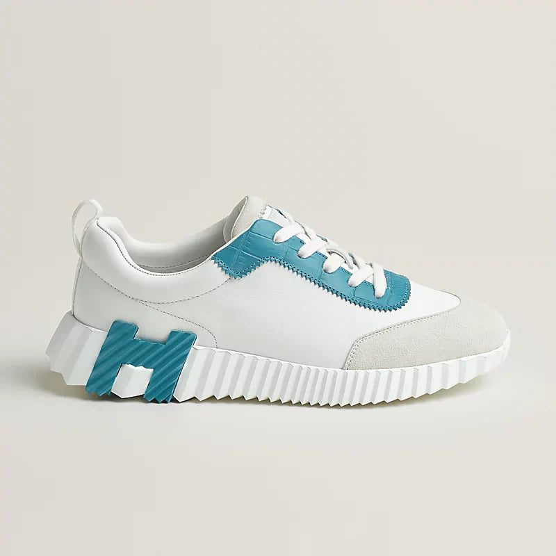 Sneakers Hermès blanc / bleu minéral