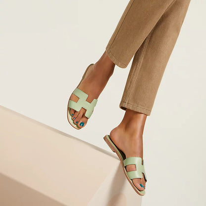 Hermes - Claquettes Vert de mer